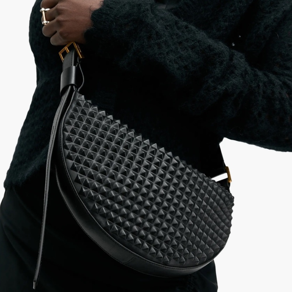ISO AllSaints Cross Body Half Moon Studded Bag NOT FOR SALE